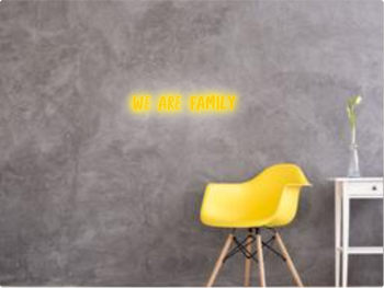 Custom text: WE ARE FAMILY