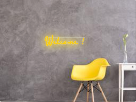 Custom text: Welcome !