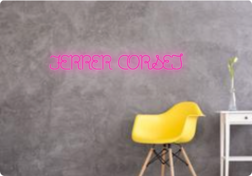 Custom text: FERRER CORSET