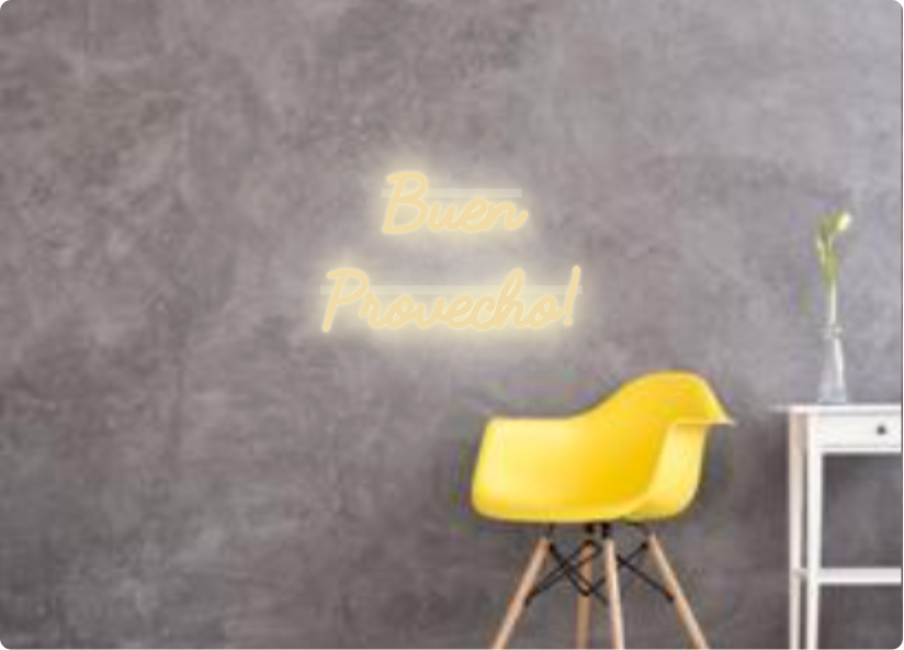 Custom text: Buen
Provecho!