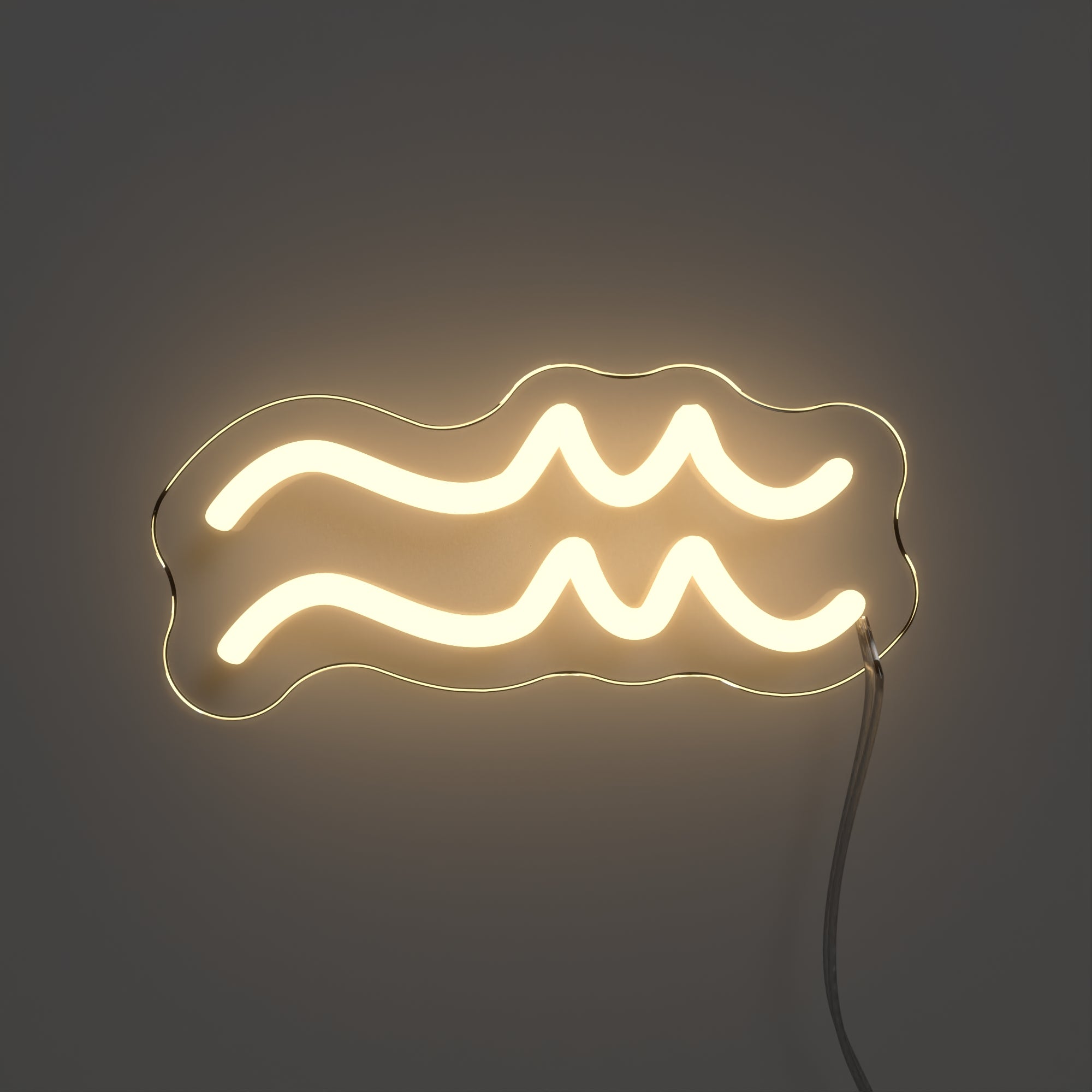 Aquarius, sign in neon LED