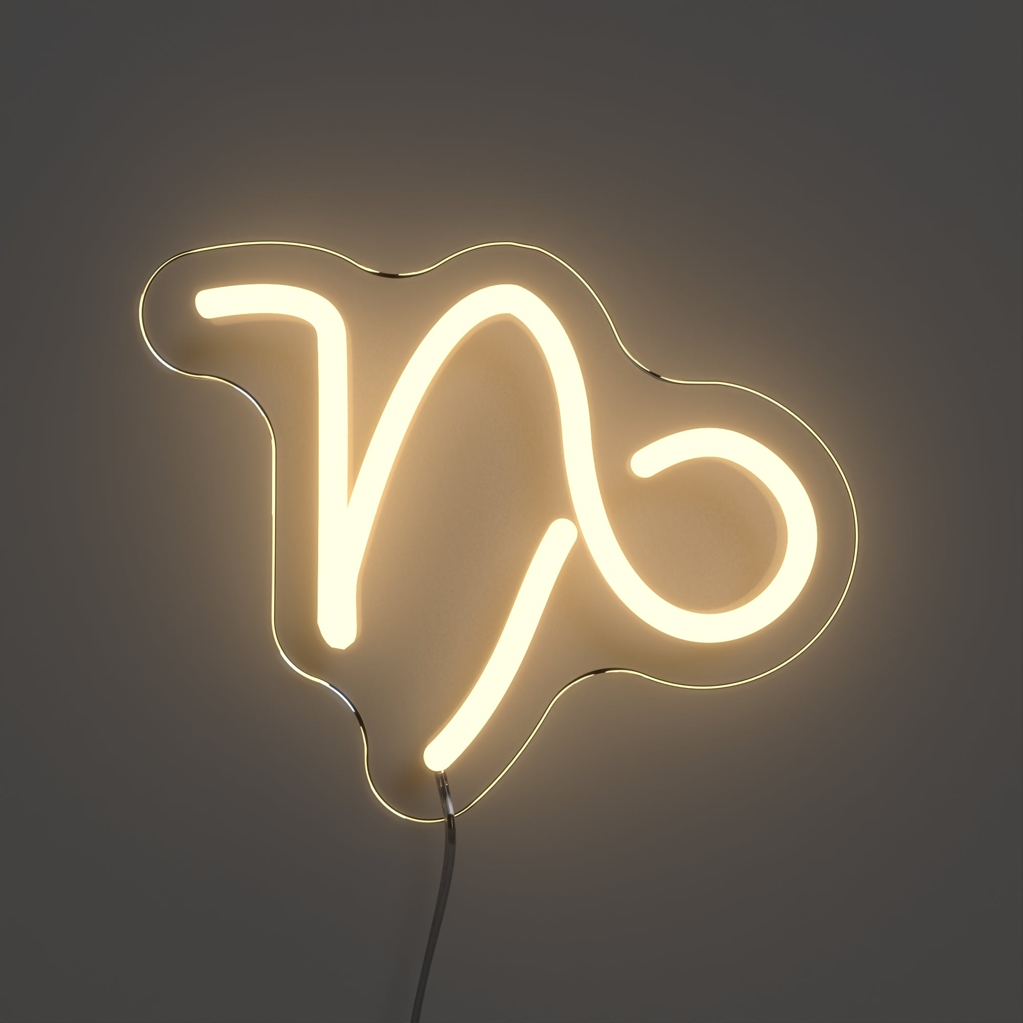 Capricorn, sign in neon LED
