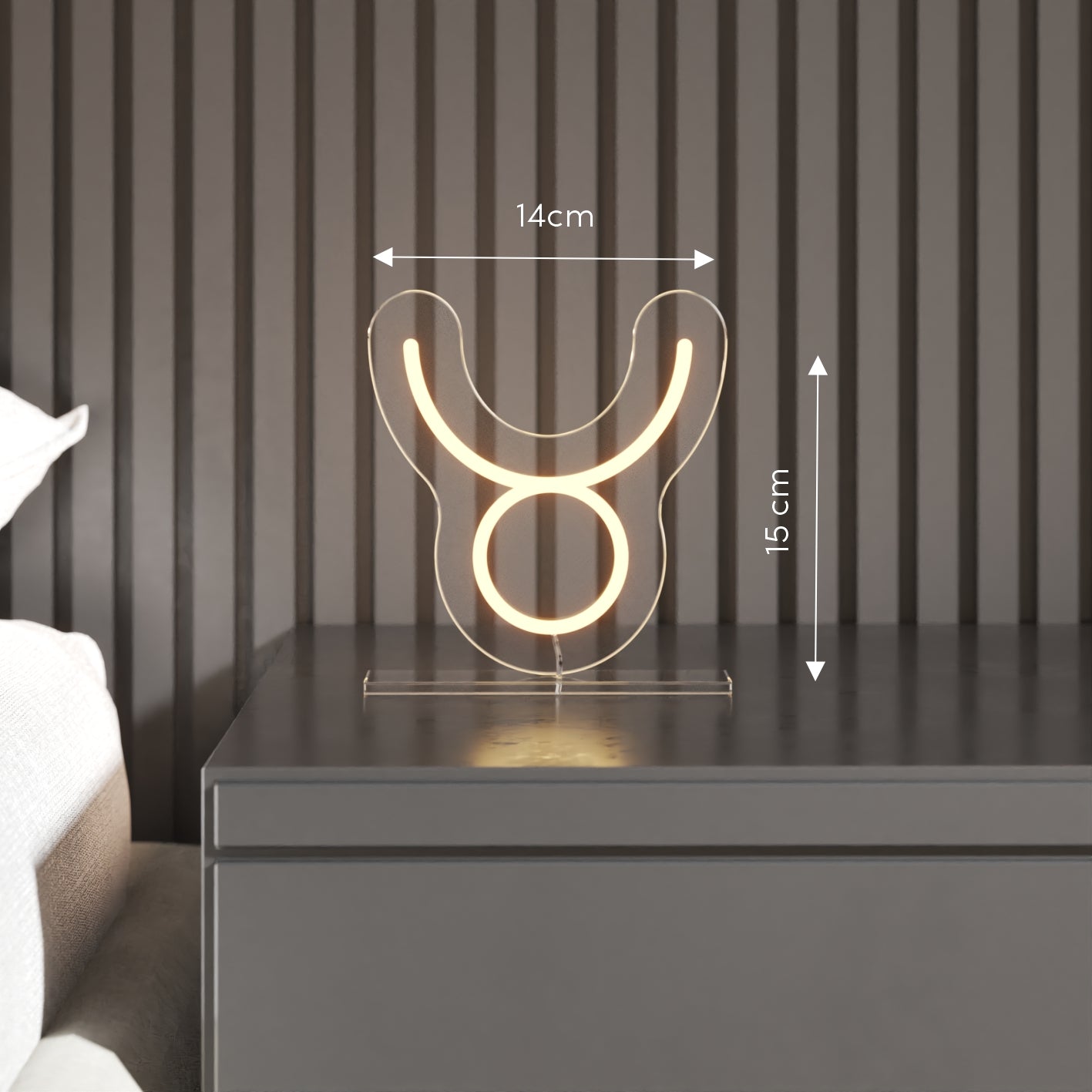 Taurus, sign in neon LED