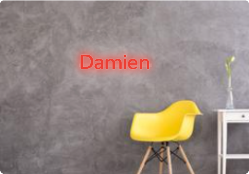 Custom text: Damien