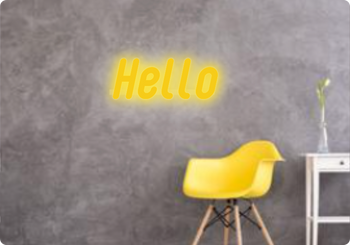 Custom text: Hello
