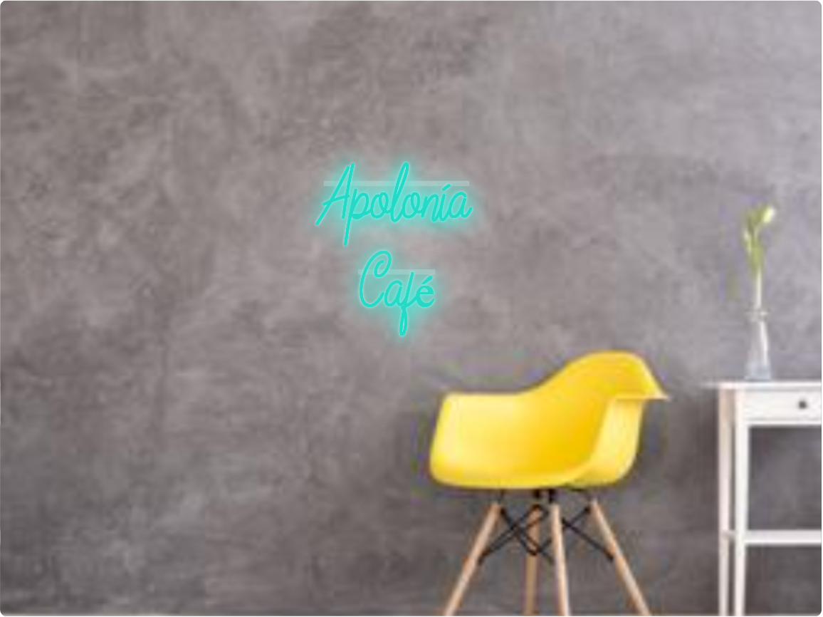 Custom text: Apolonia
Café