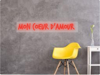 Custom text: Mon Coeur d
