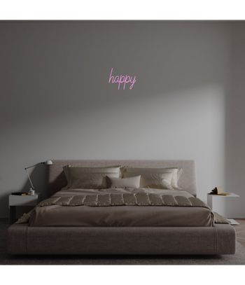 Custom text: happy