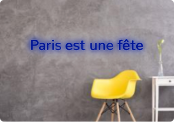 Custom text: Paris est une fête