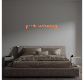 Custom text: good morning