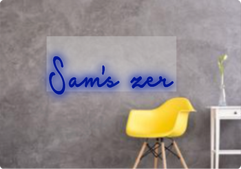 Custom text: Sam