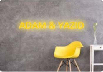 Custom text: ADAM & YAZID