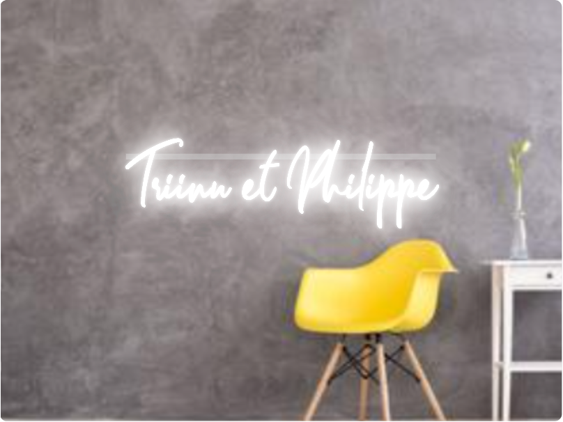 Custom text: Triinu et Philippe