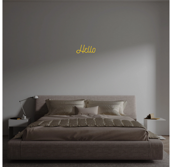 Custom text: Hello