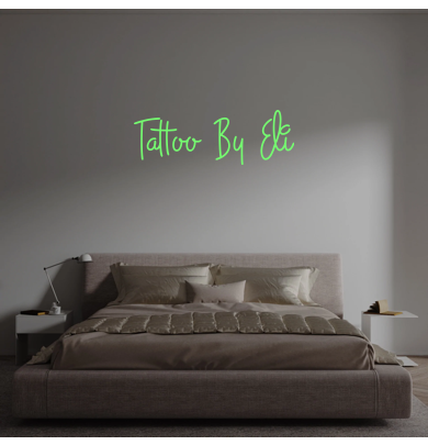 Custom text: Tattoo By Eli