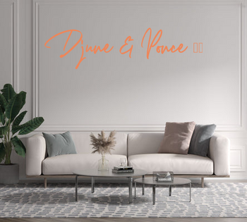Custom text: Djune & Ponce ❤️