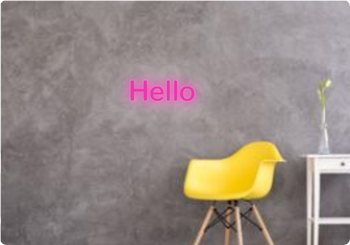 Custom text: Hello