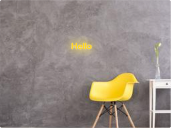 Custom text: Hello