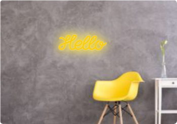 Custom text: Hello