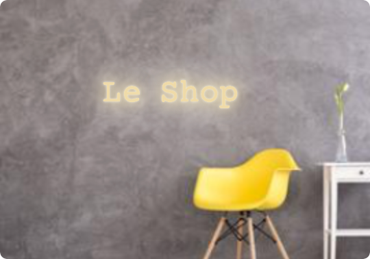 Custom text: Le Shop