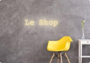 Custom text: Le Shop
