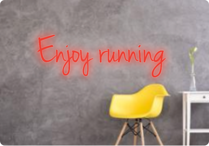 Custom text: Enjoy running