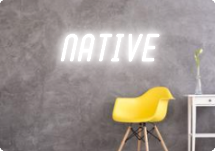 Custom text: NATIVE