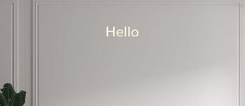 Custom text: Hello