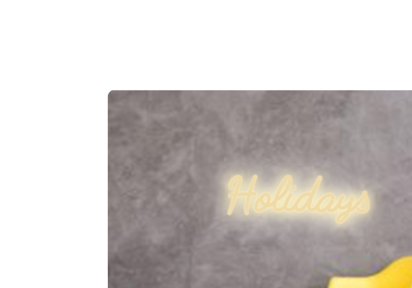 Custom text: Holidays