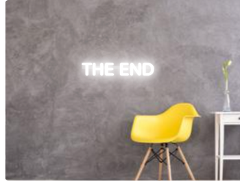 Custom text: THE END