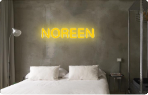 Custom text: NOREEN
