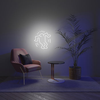 Dancing Man, YP x Keith Haring, neon LED sign
