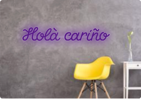 Custom text: Holà cariño