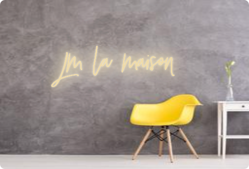 Custom text: Lm la maison