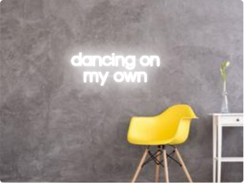 Custom text: dancing on
my own