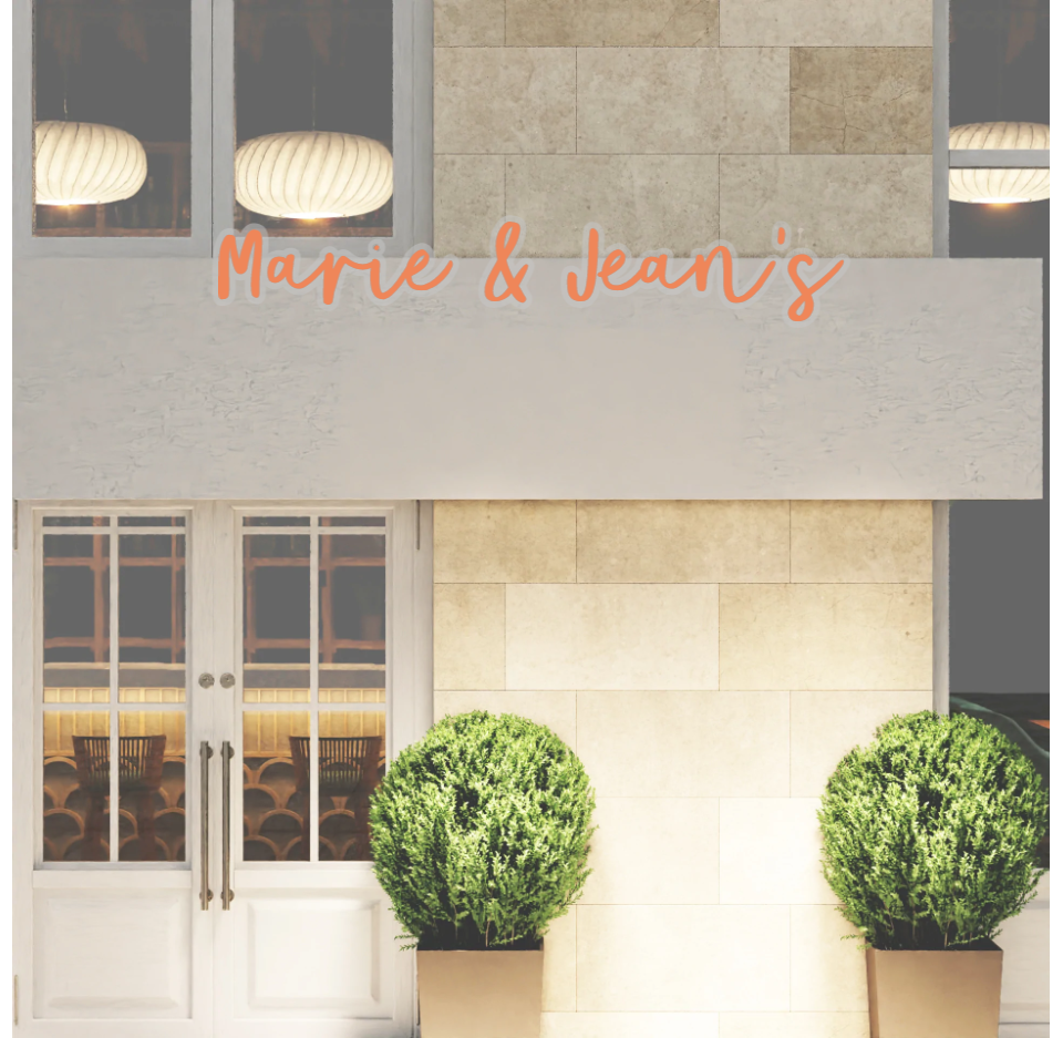 Custom text: Marie & Jean