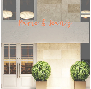 Custom text: Marie & Jean