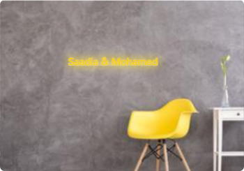 Custom text: Saadia & Mohamed