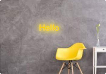 Custom text: Hello