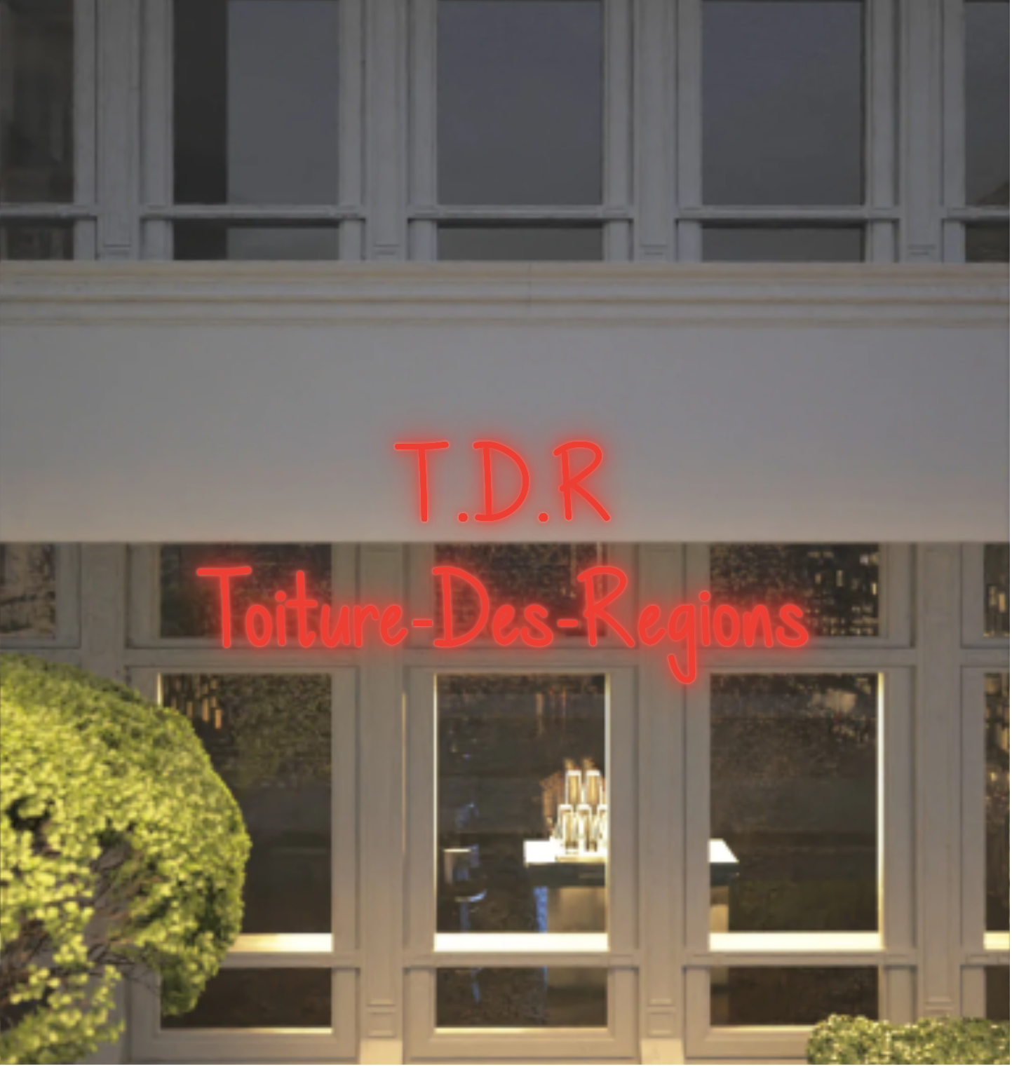 Custom text: T.D.R
Toiture-Des-Regions