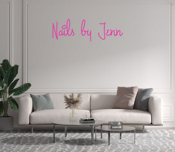 Custom text: Nails by Jenn