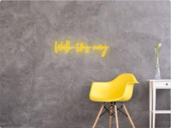 Custom text: Walk this way