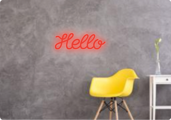 Custom text: Hello