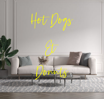 Custom text: Hot Dogs
Et
Donuts