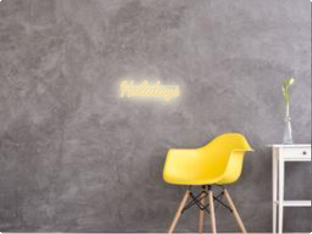 Custom text: Holidays