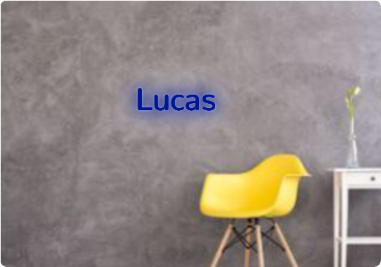 Custom text: Lucas