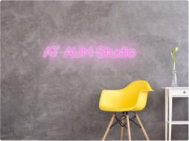 Custom text: AT AUM Studio