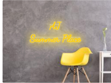 Custom text: AJ
Summer Place