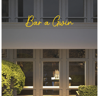 Custom text: Bar a Gwin