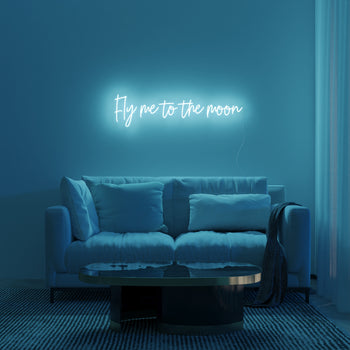 Fly me to the moon, neon LED sign